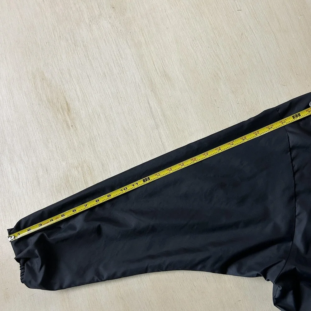 Vintage Hilton Jacket Mens Large Black Snap Windbreaker Lined USA Past Finders